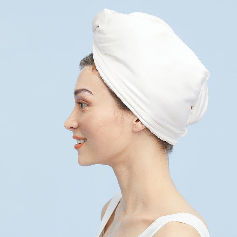 Silk Dry Hair Cap 100% Mulberry Terry Lined Hair Wrap Cap Champagne M