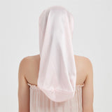 Women Long Silk Sleep Cap Silk Bonnet For Hair Sleep Caps Pink 50cm