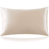 19/22 Momme Housewife Silk Pillowcase with Hidden Zipper Champagne Standard (20" * 26")