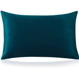 19/22 Momme Housewife Silk Pillowcase with Hidden Zipper Dark Teal Standard (20" * 26")