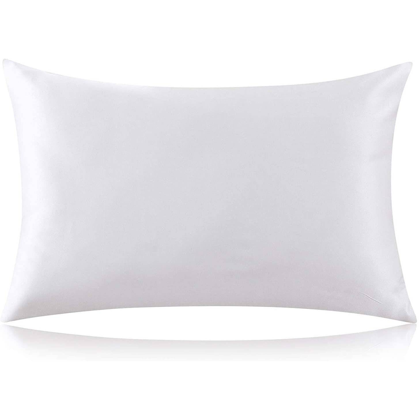 19/22 Momme Housewife Silk Pillowcase with Hidden Zipper Ivory Standard (20" * 26")