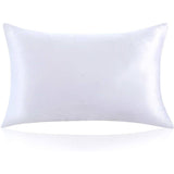 19/22 Momme Housewife Silk Pillowcase with Hidden Zipper White Standard (20" * 26")