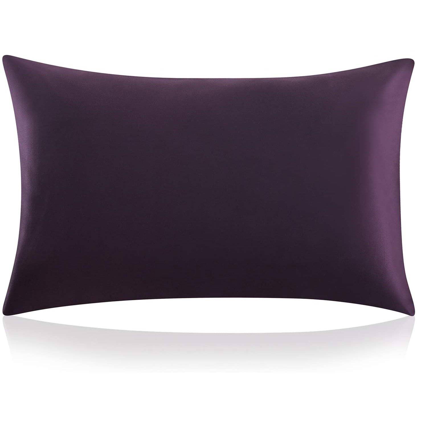 19/22 Momme Housewife Silk Pillowcase with Hidden Zipper Deep Purple Standard (20" * 26")