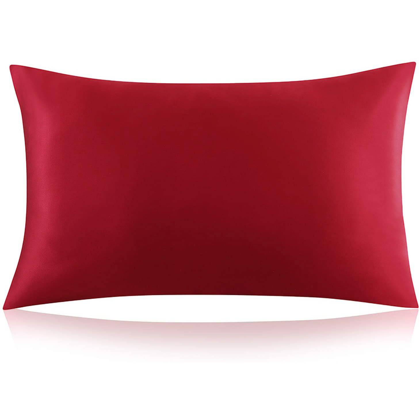19/22 Momme Housewife Silk Pillowcase with Hidden Zipper Claret Standard (20" * 26")
