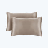 19/22 Momme Silk Pillowcase With Hidden Zipper Bundle 2 Deep Purple Standard (20" * 26")