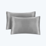 19/22 Momme Silk Pillowcase With Hidden Zipper Bundle 2 Pale Turquoise Standard (20" * 26")