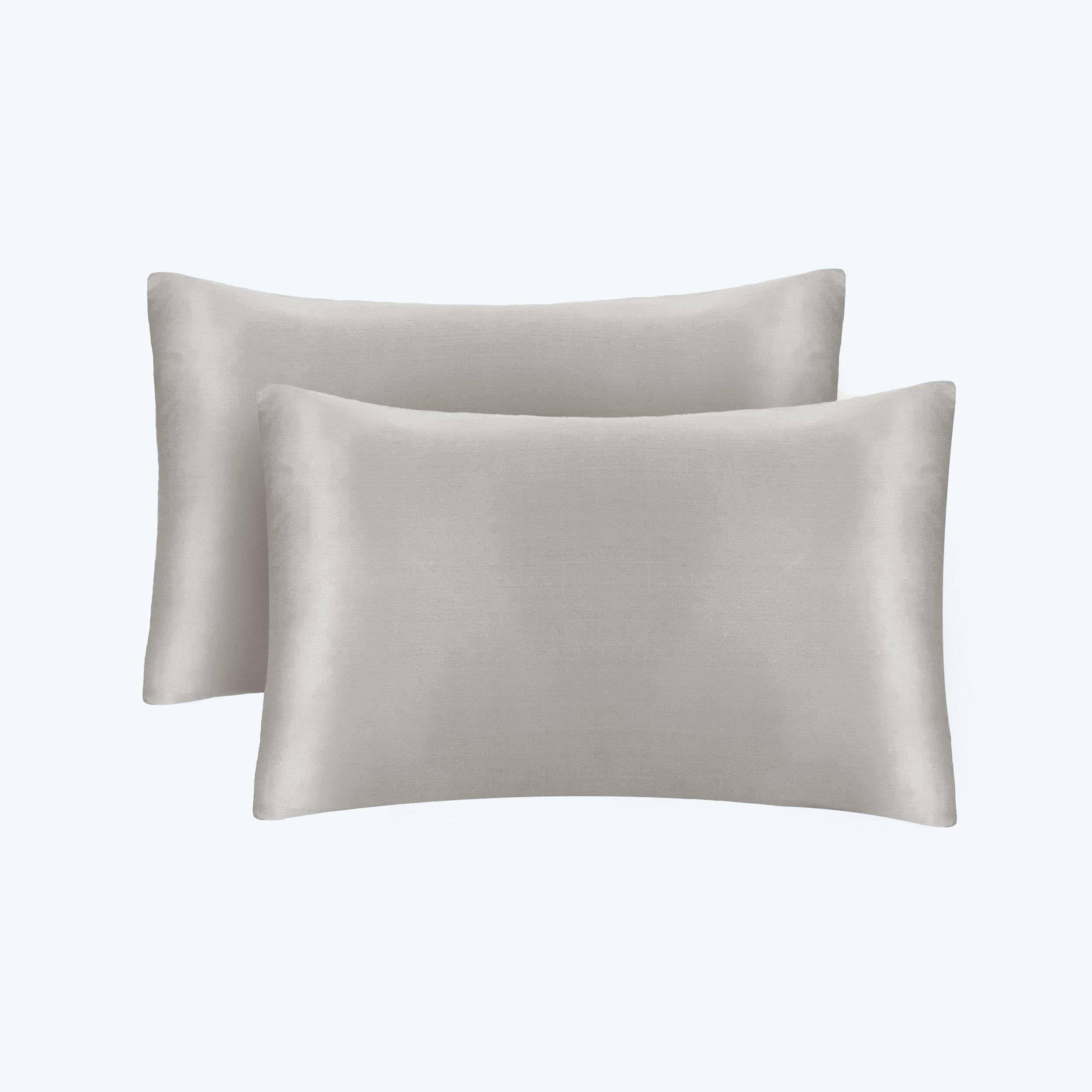 19/22 Momme Silk Pillowcase With Hidden Zipper Bundle 2 Pale Turquoise Standard (20" * 26")