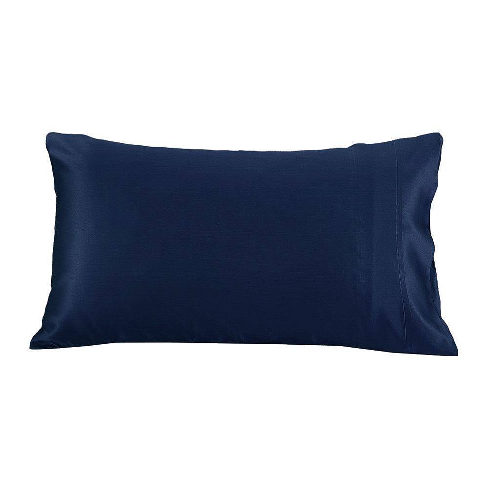19/22Momme Housewife Envelope Silk Pillowcase Navy Blue Standard (20" * 26")