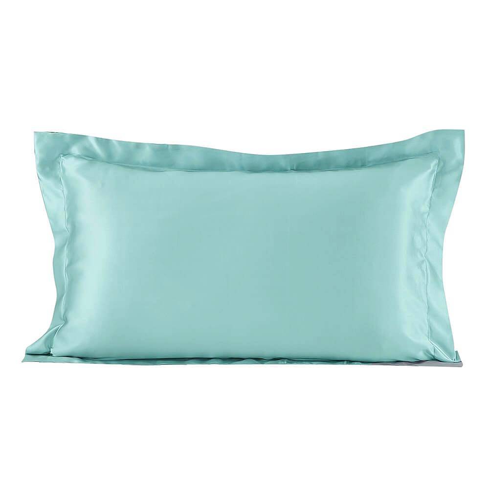 19/22Momme Oxford Envelope Silk Pillowcase Pale Turquoise Standard (20" * 26")