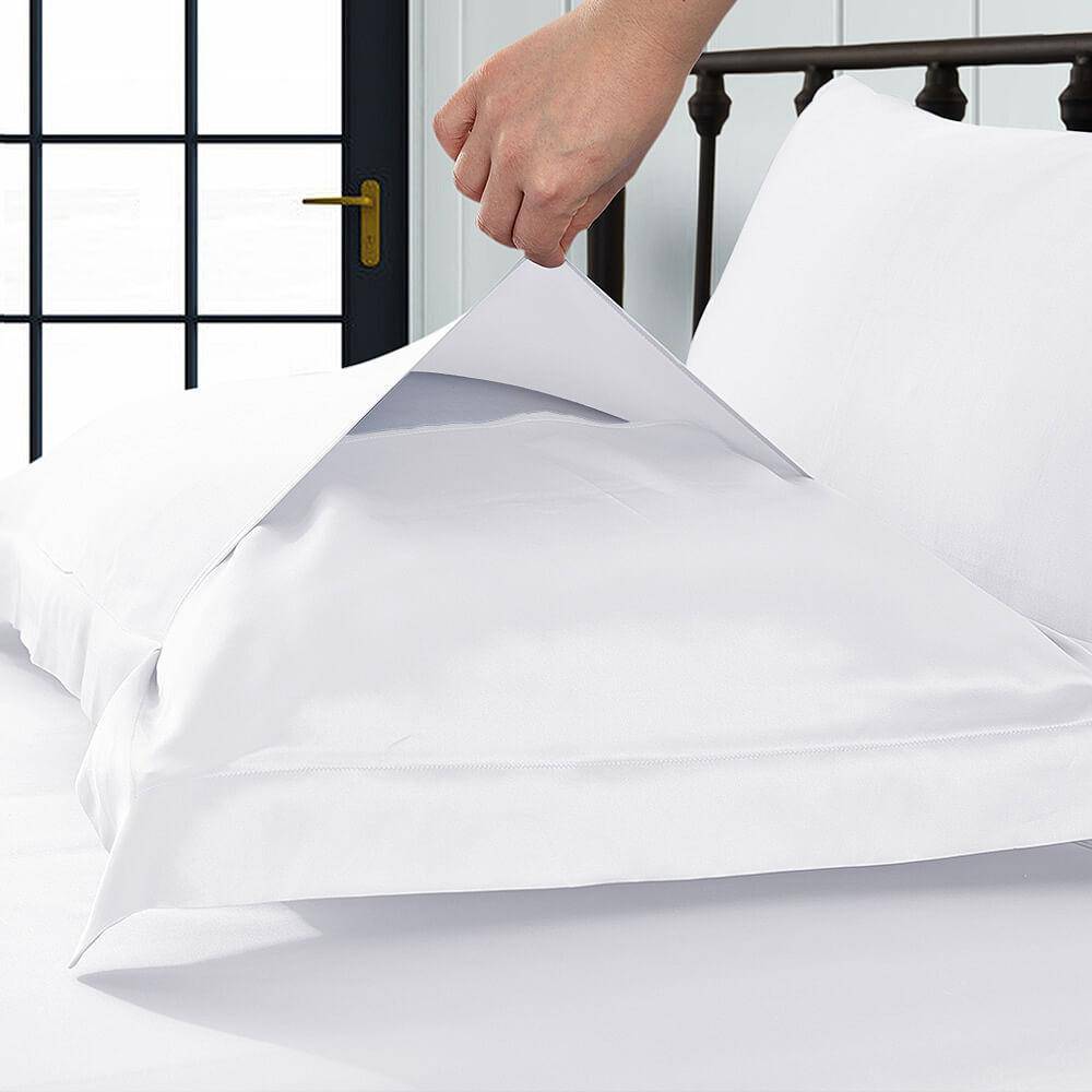 19/22Momme Oxford Envelope Silk Pillowcase Black Standard (20" * 26")