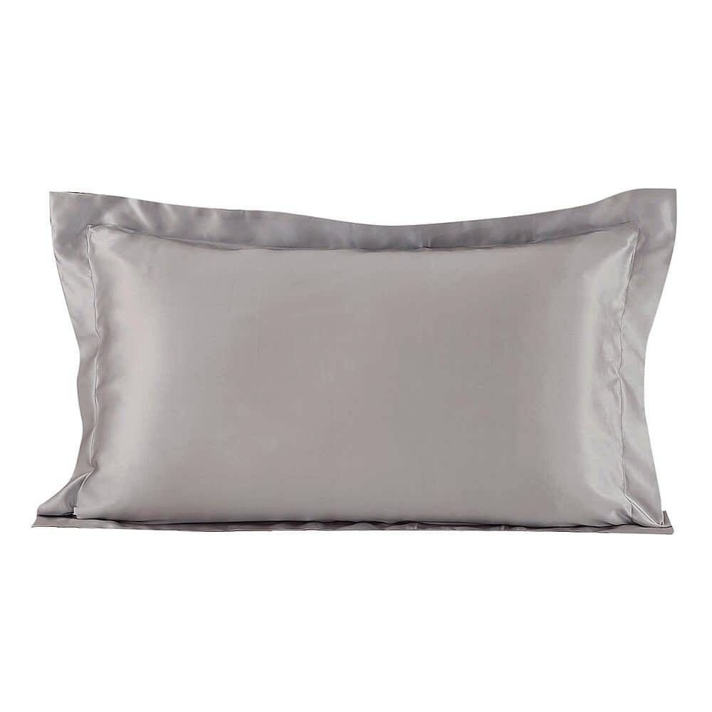 19/22Momme Oxford Envelope Silk Pillowcase Silver Gray Standard (20" * 26")