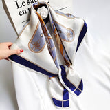 35"x35" Luxury Floral Printed Silk Square Scarf Style - 26 M