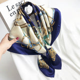 35"x35" Luxury Floral Printed Silk Square Scarf Style - 6 M