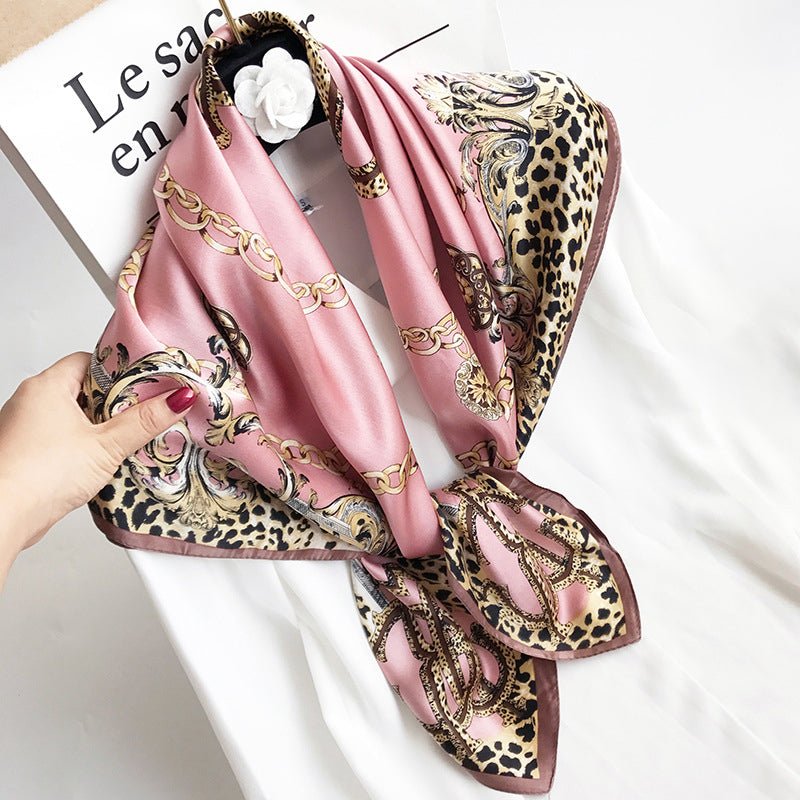 35"x35" Luxury Floral Printed Silk Square Scarf Style - 24 M