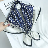 35"x35" Luxury Floral Printed Silk Square Scarf Style - 10 M