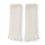 Adult Cashmere Five-Toe Socks Warm Knit Cashmere Socks for Men and Women Ivory M