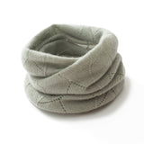 Diamond Knit Cashmere Neck Warmer Cut - out Cashmere Neck Gaiter Gray M