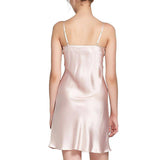 Best Luxury Short Silk Nightgowns For Women 100% Silk Nighties Apricot 3X