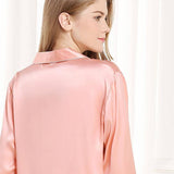 Silk Pajamas Long Mulberry Silk Two - piece Silk Pyjamas Set Pink XS