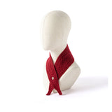 Buttoned Cashmere Scarf Cashmere Neck Wrap Cashmere Bandana Claret M