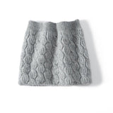 Cable Knit Cashmere Neck Warmer Snood Cashmere Neck Gaiter Cashmere Scarf Grey M