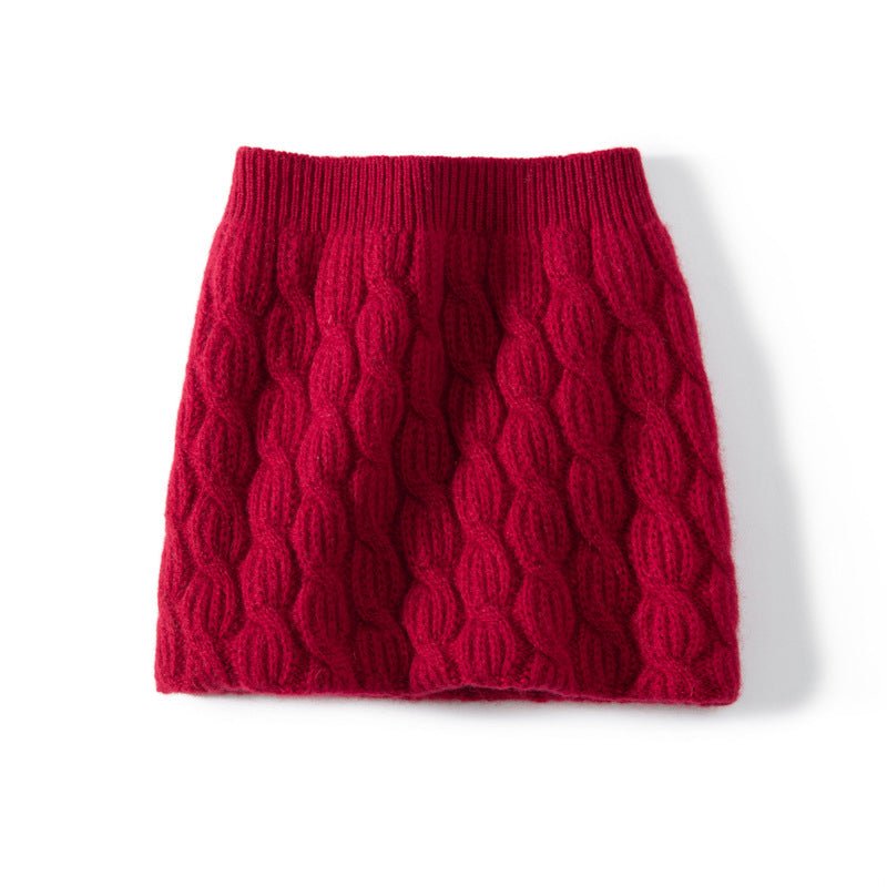 Cable Knit Cashmere Neck Warmer Snood Cashmere Neck Gaiter Cashmere Scarf Claret M