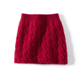 Cable Knit Cashmere Neck Warmer Snood Cashmere Neck Gaiter Cashmere Scarf Claret M