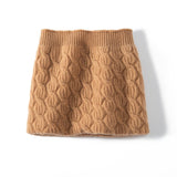 Cable Knit Cashmere Neck Warmer Snood Cashmere Neck Gaiter Cashmere Scarf Camel M