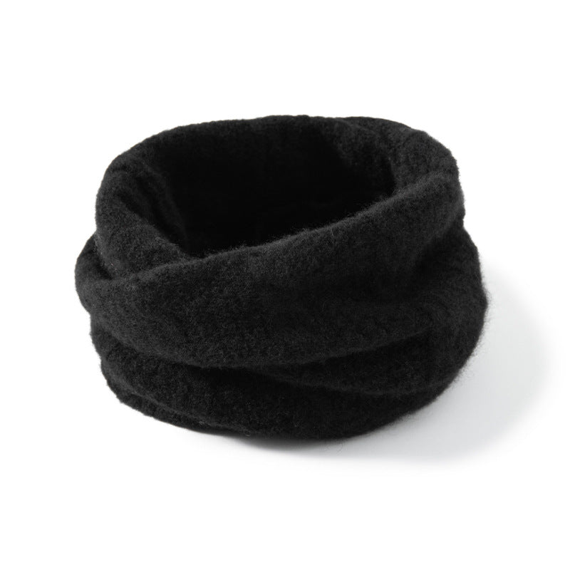 Loop Cable Knit Cashmere Neck Gaiter Cashmere Neck Scarf Black M