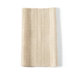Loop Cable Knit Cashmere Neck Gaiter Cashmere Neck Scarf Black M