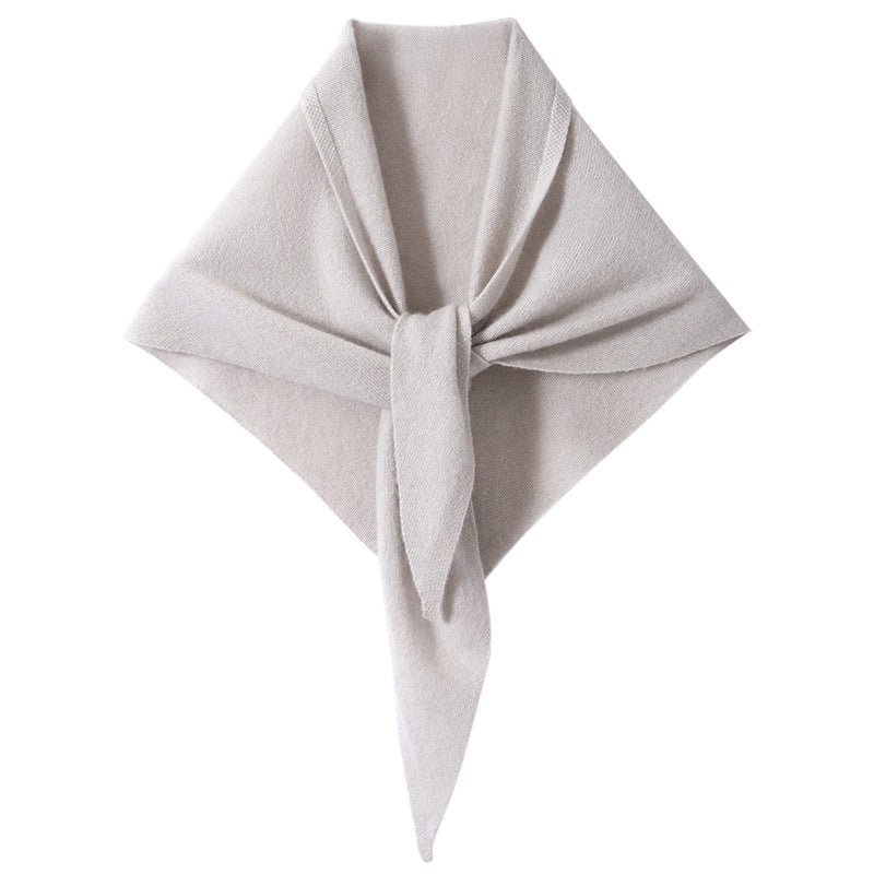 Cashmere Bandana Cashmere Triangle Scarf Cashmere Neck Tie Shawl White M