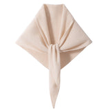 Cashmere Bandana Cashmere Triangle Scarf Cashmere Neck Tie Shawl Beige M