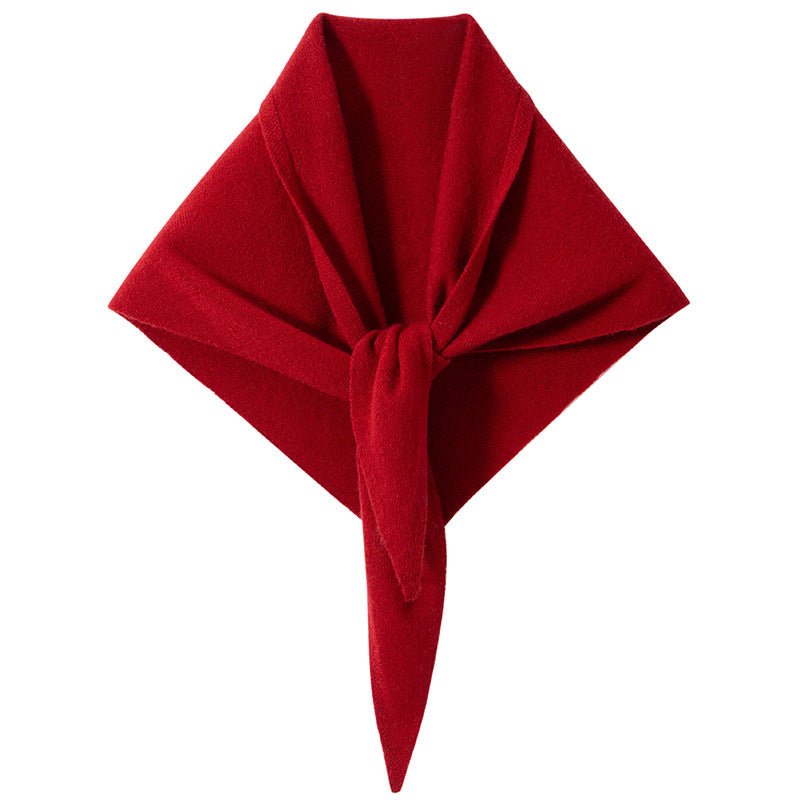 Cashmere Bandana Cashmere Triangle Scarf Cashmere Neck Tie Shawl Claret M