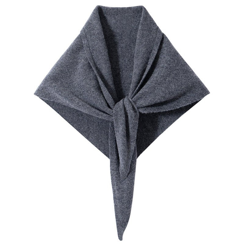 Cashmere Bandana Cashmere Triangle Scarf Cashmere Neck Tie Shawl Ash Grey M