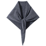 Cashmere Bandana Cashmere Triangle Scarf Cashmere Neck Tie Shawl Ash Grey M