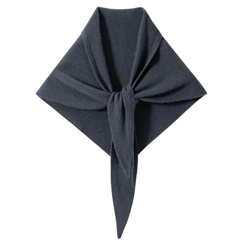 Cashmere Bandana Cashmere Triangle Scarf Cashmere Neck Tie Shawl Grey M