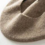 Womens Cashmere Hat Beret Round Knitted Cashmere Beanie Black M
