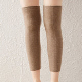 Soft Cashmere Knee - High Leg Warmers Cashmere Knit Knee Pad Thermal Gray M