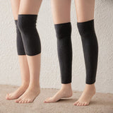 Soft Cashmere Knee - High Leg Warmers Cashmere Knit Knee Pad Thermal Gray M