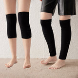 Soft Cashmere Knee - High Leg Warmers Cashmere Knit Knee Pad Thermal Black M