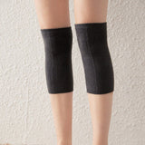 Soft Cashmere Knee - High Leg Warmers Cashmere Knit Knee Pad Thermal Gray M