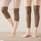 Soft Cashmere Knee - High Leg Warmers Cashmere Knit Knee Pad Thermal Camel M
