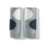 Abstract Dot Cashmere Fingerless Gloves Half Finger Typing Gloves Gray M