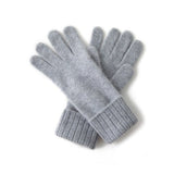 Cashmere Knit Gloves for Women Warm Cashmere Winter Gloves Multi Colors Grey M