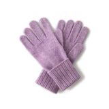 Cashmere Knit Gloves for Women Warm Cashmere Winter Gloves Multi Colors Purple M