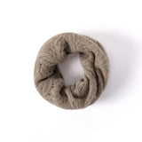 Cashmere Neck Gaiter Pure Cashmere Scarf for Men and Women Interlocking Braided Knit Taupe M