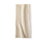 Cashmere Neck Gaiter Pure Cashmere Scarf for Men and Women Interlocking Braided Knit Beige M