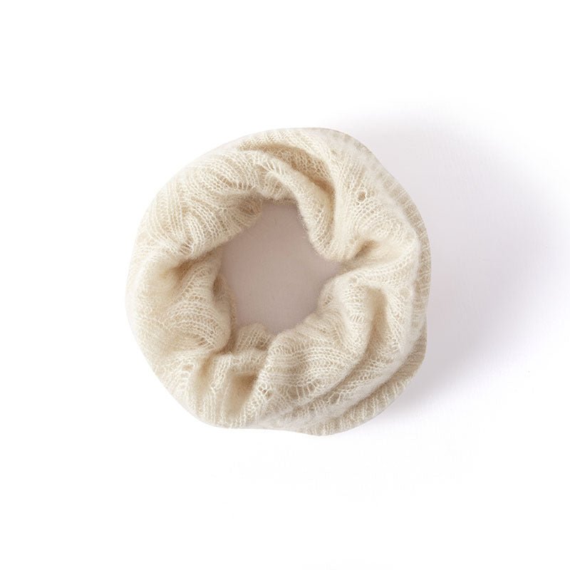 Cashmere Neck Gaiter Pure Cashmere Scarf for Men and Women Interlocking Braided Knit Beige M