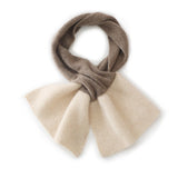 Cashmere Neck Scarf Winter Bow Scarf Womens Cashmere Neck Wrap Taupe + Beige M