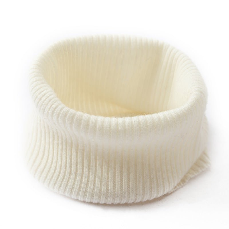 Ribbed Pure Cashmere Cowl Neck Gaiter Fall Winter Cashmere Neck Scarf Ivory M
